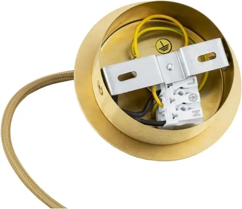 Argon 8448 - Csillár zsinóron ALMIROS 1xE27/15W/230V átm. 30 cm alabástrom arany