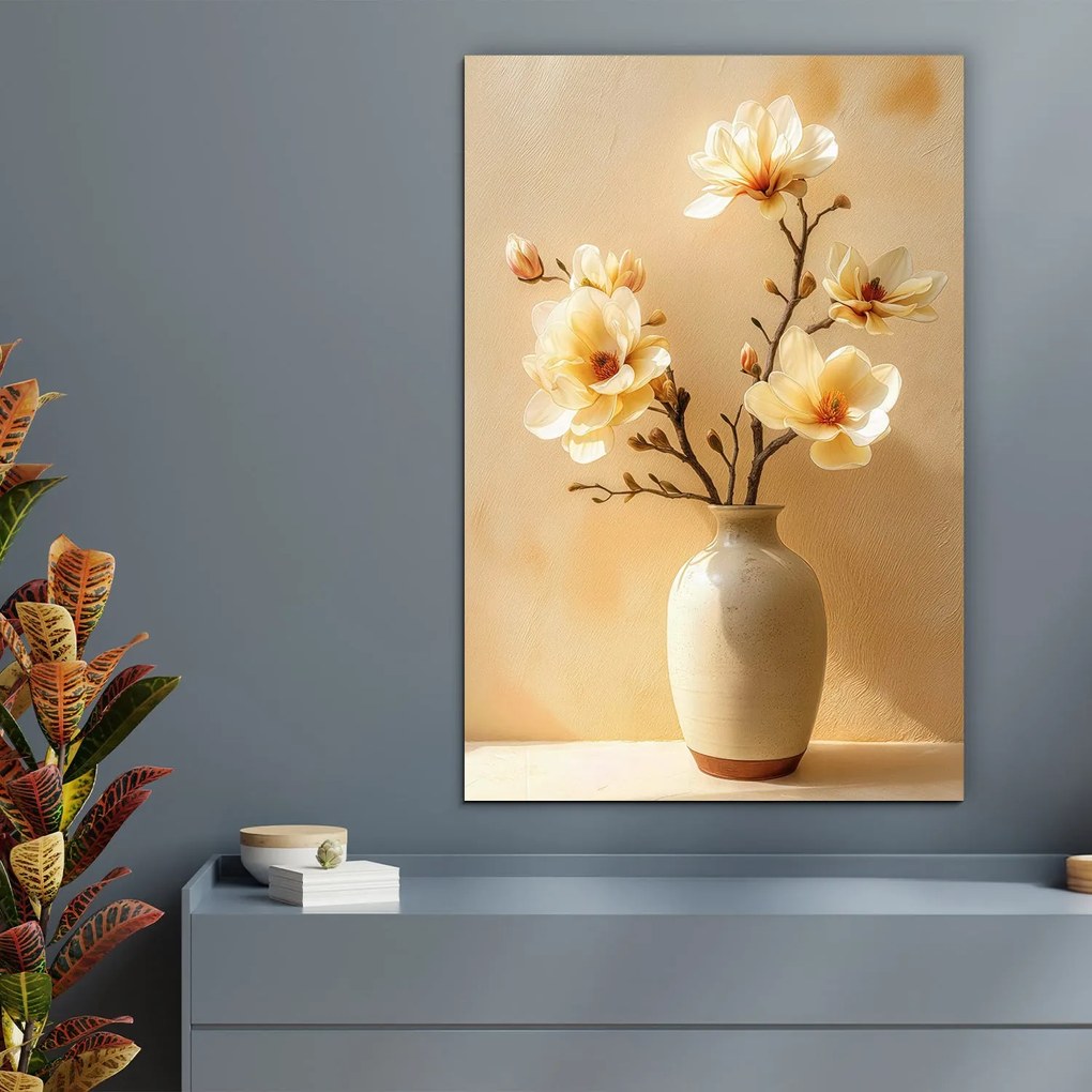DUBLEZ | Falikép - Sárga magnóliák vázában