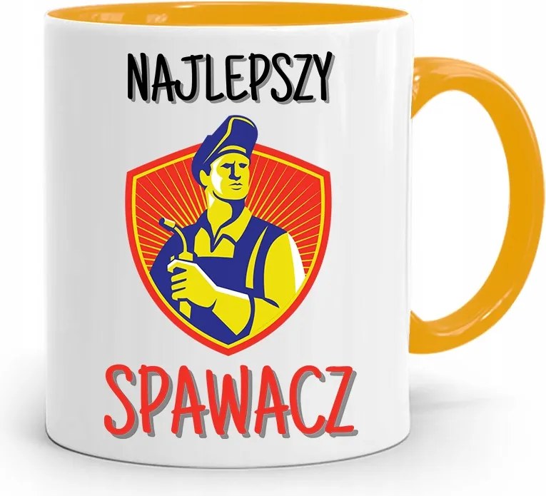 Sárga Hegesztő Ajándék Bögre A Legjobb Hegesztő Nyomtatott Fotóval