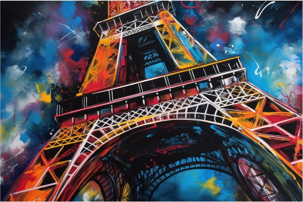 Kép - Az Eiffel-torony festménye II. (90x60 cm)