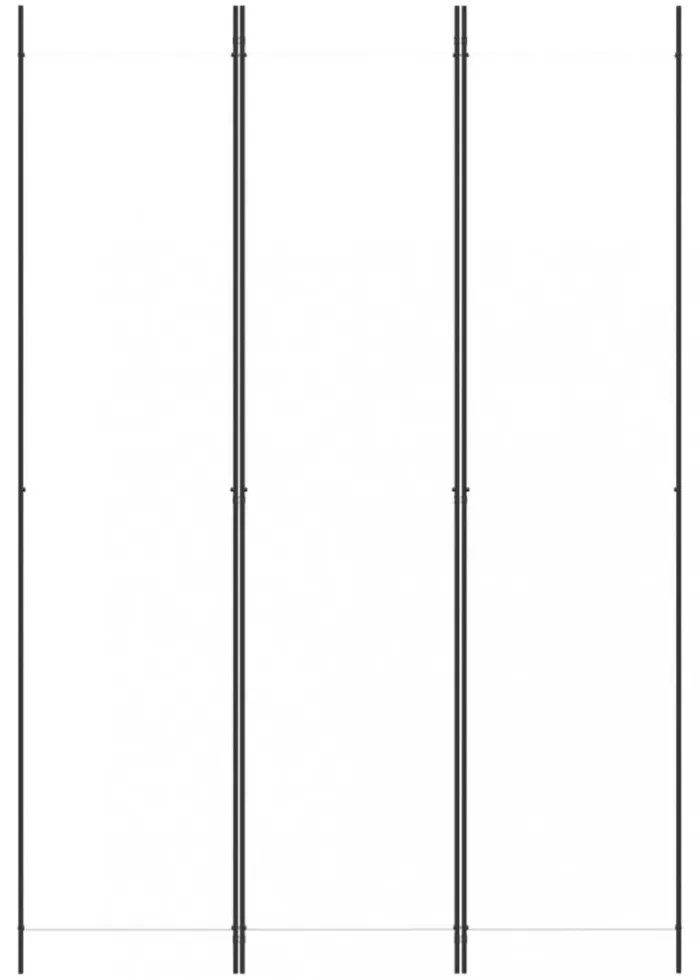 fehér 3 paneles szövetparaván 150x220 cm