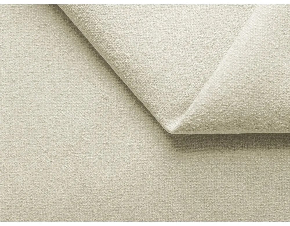 Krémszínű buklé moduláris sarokkanapé Ailani – Makamii