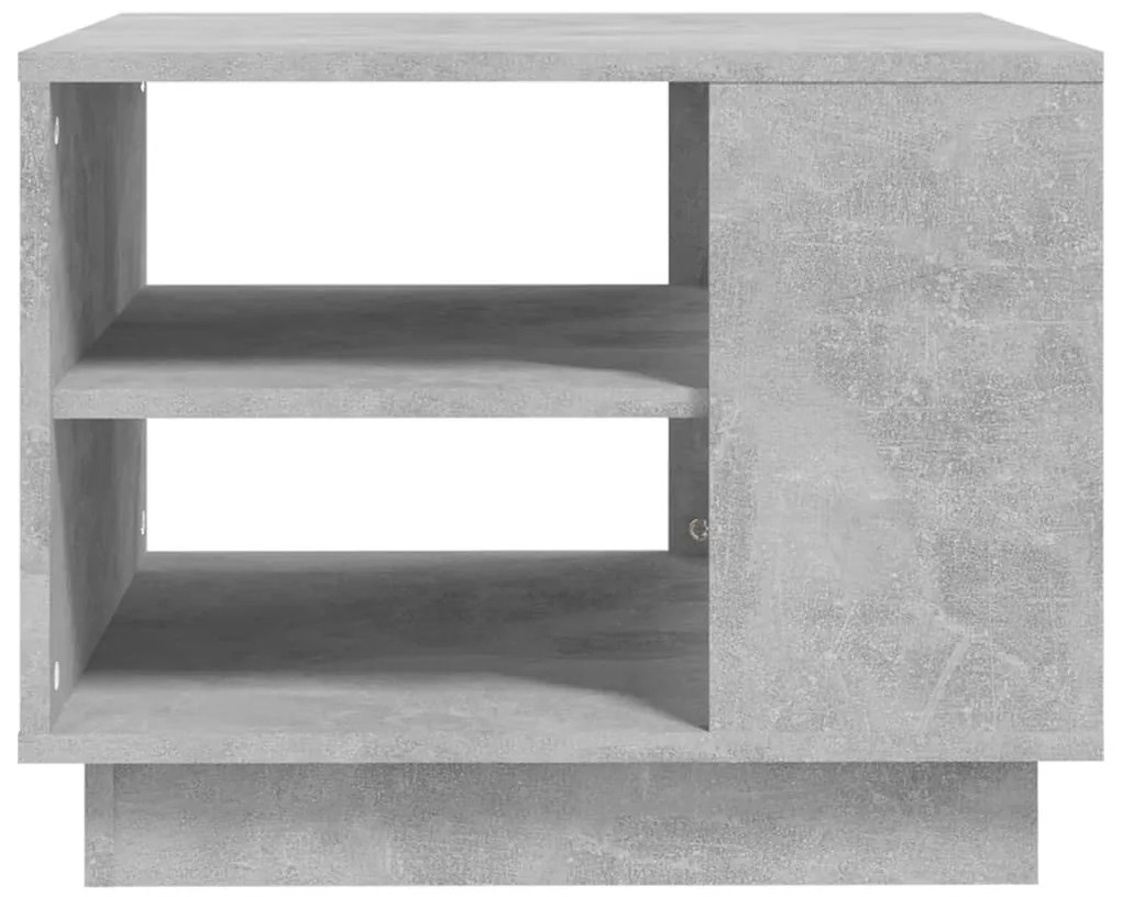 Betonszürke szerelt fa dohányzóasztal 55x55x43 cm