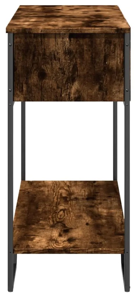 füstös tölgy színű szerelt fa tálalóasztal 100x35x74,5 cm