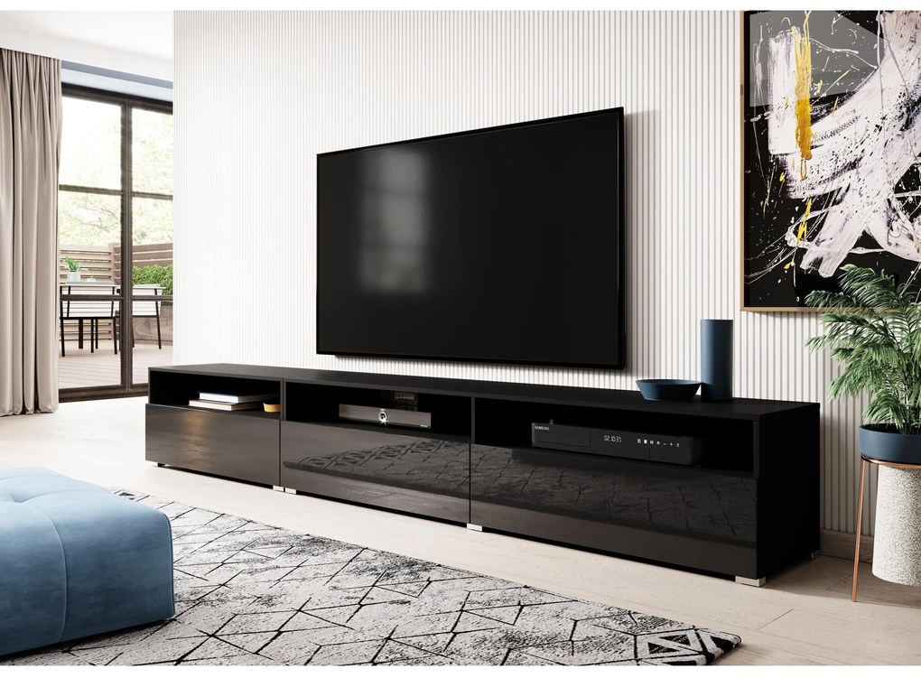 TV asztal Alease Typ 40 (fekete + fényes fekete). 1030547