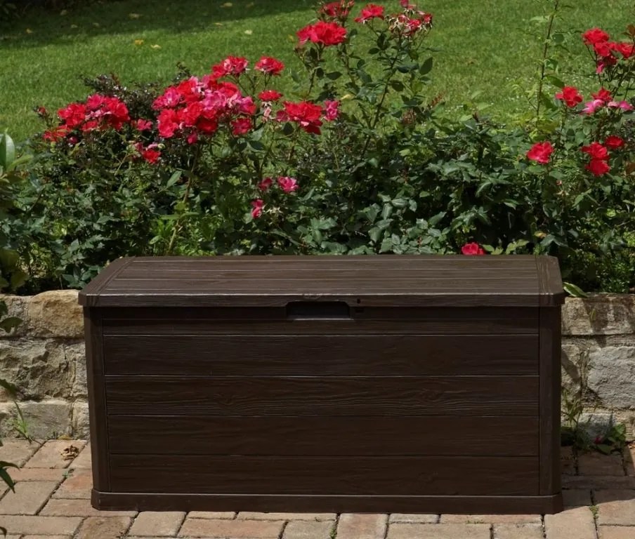 WOODYS Kerti műanyag láda 280 L barna