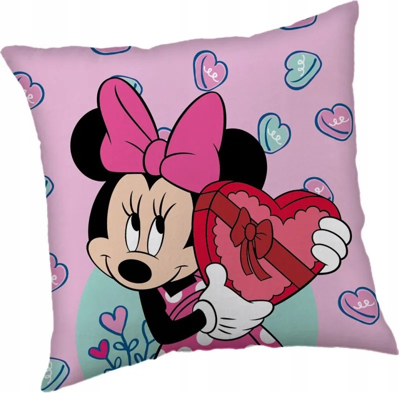 Disney Minnie Purple párnahuzat 40x40 cm Velúr