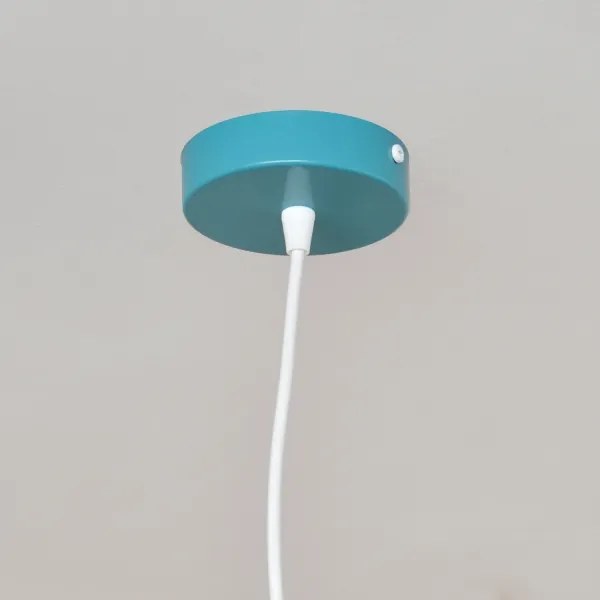 Gyerek csillár zsinóron STARS 1xE27/15W/230V türkiz/fehér