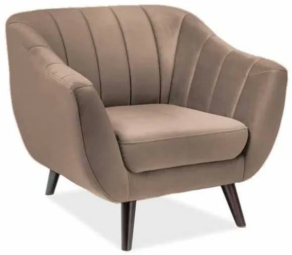 Elite Velvet fotel, világos barna