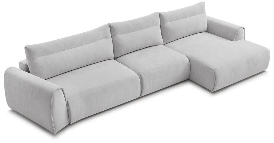 Világosszürke sarokkanapé Aden – Bobochic Paris