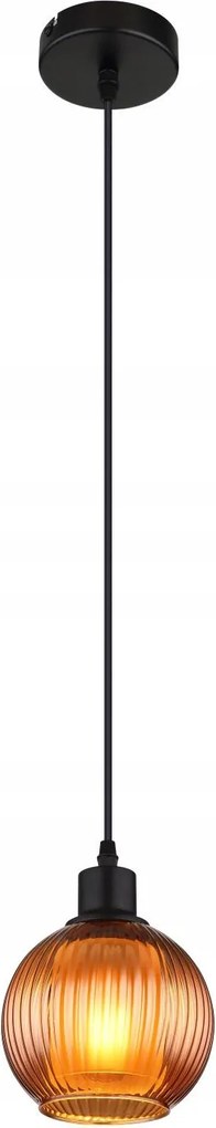 Zumba függőlámpa Globo fekete-barna állítható E27 120cm