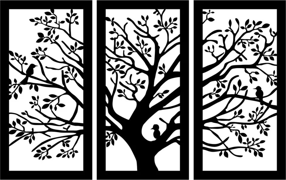 Arbol fém fali dekoráció, 103×65 cm