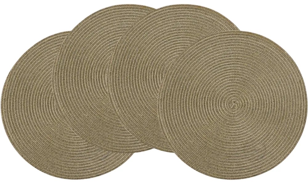 Altom Straw tányéralátét arany, , 4 daraboskészlet, átmérő 38 cm