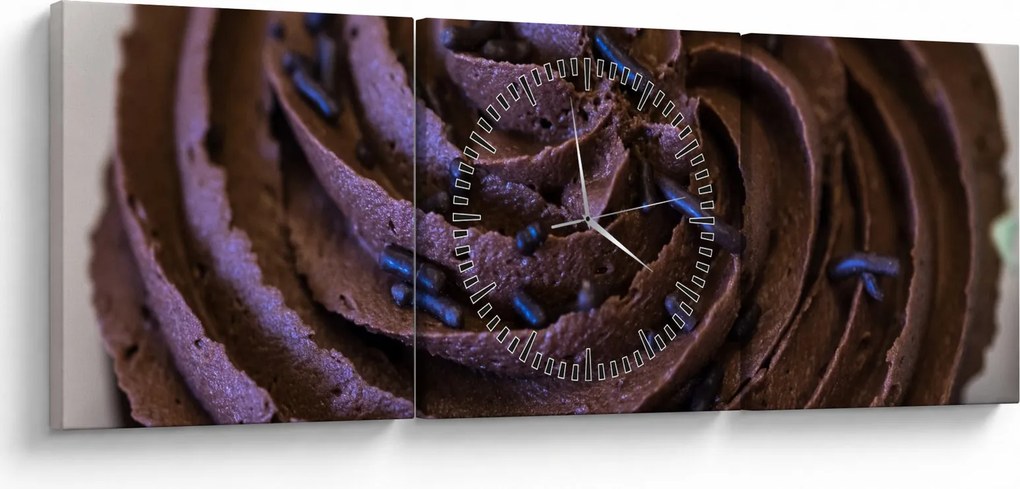 Kép - Csokoládé Cupcake (órával) (90x30 cm)