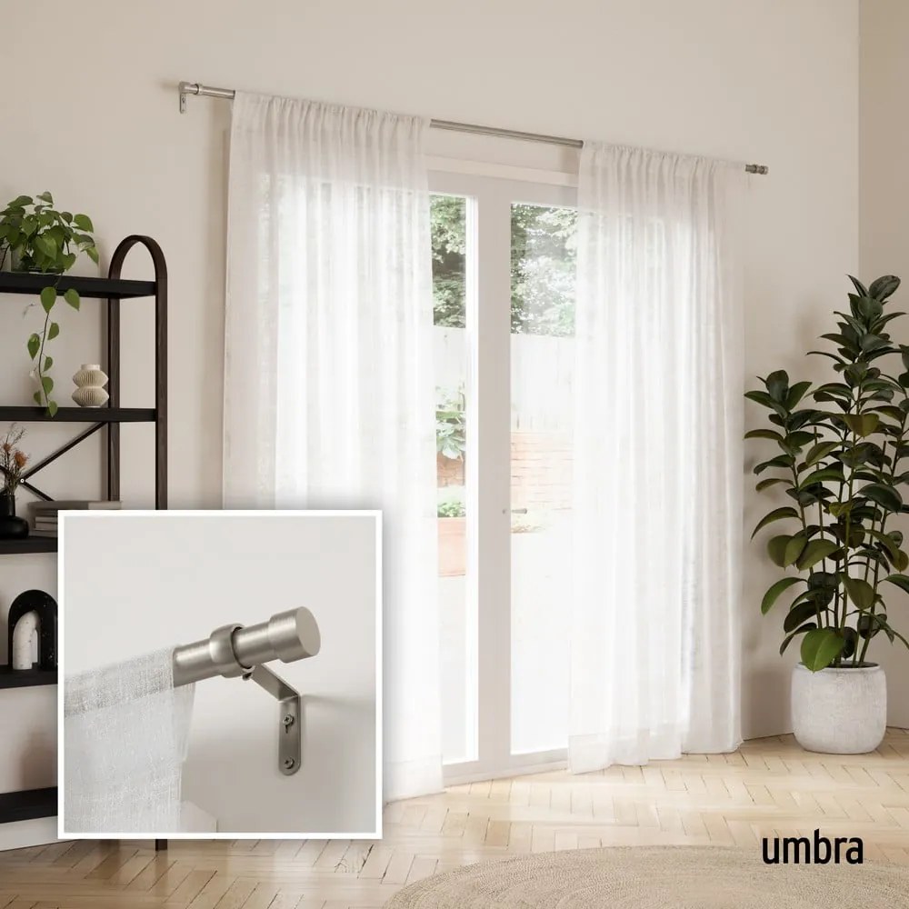 Rozsdamentes acél bővíthető függönykarnis 305 - 457 cm Cappa – Umbra
