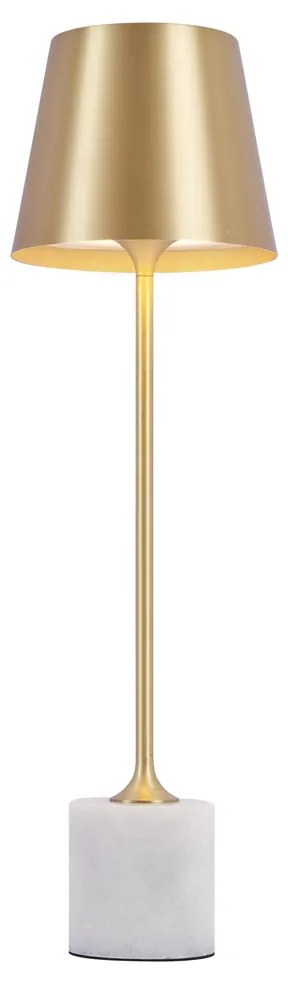Modern arany asztali lámpa 37 cm LED-del, dimmelhető, IP54, újratölthető - Topi