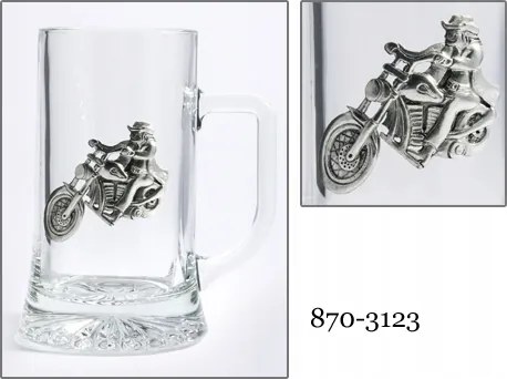 Motorkerékpár söröskorsó üveg ón söröskorsó férfiaknak 500ml Freitas&amp;Dores