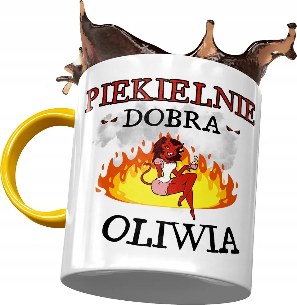 Sárga Bögre Olívia Barátnők Lányok Nyomtatott Fotóval