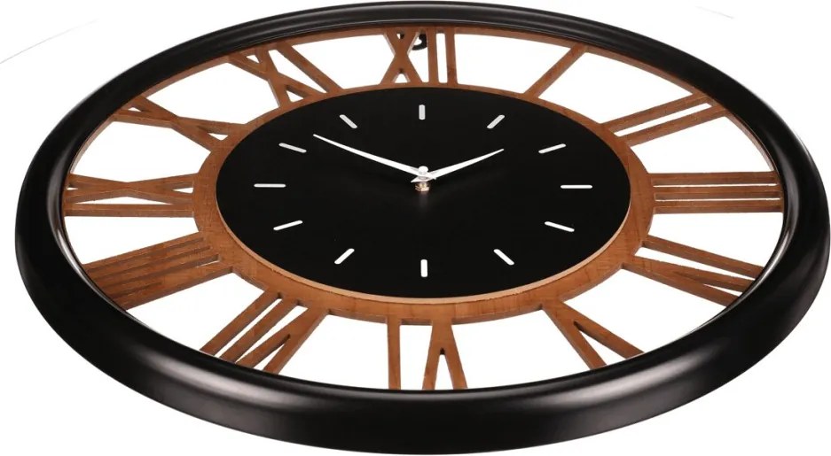 Falióra – 60 cm átmérő, MDF és fém, római számokkal