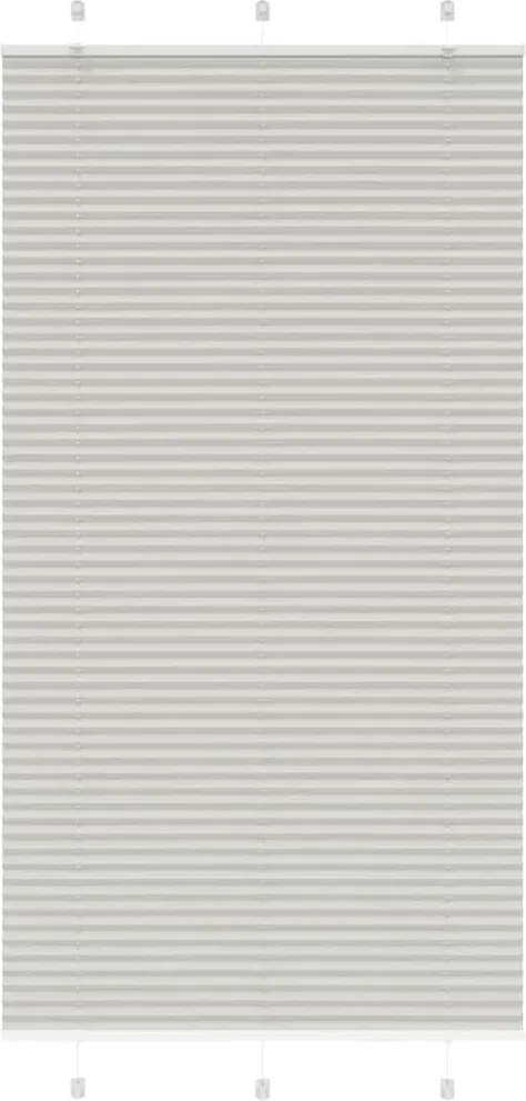 vidaXL pliszírozott redőny világosszürke 105x200 cm Szövetszélesség