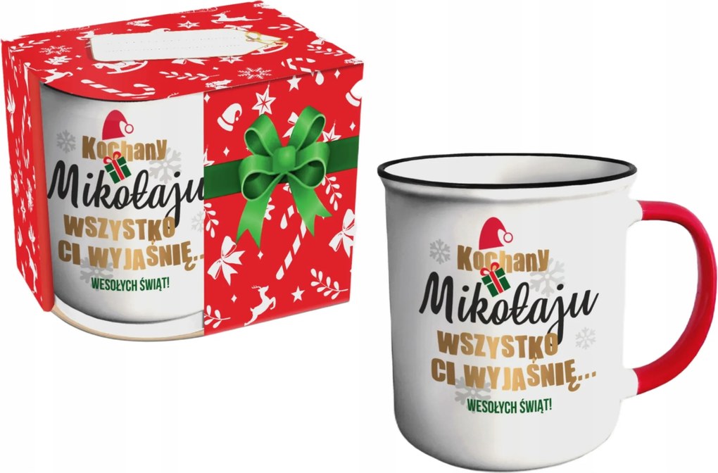 Mikulás ajándék Karácsonyi bögre Kedves Mikulás Egyedi ajándék