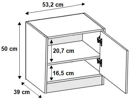 ROJ 11 Plus Előszobafal 106,4cm, Arany Tölgy