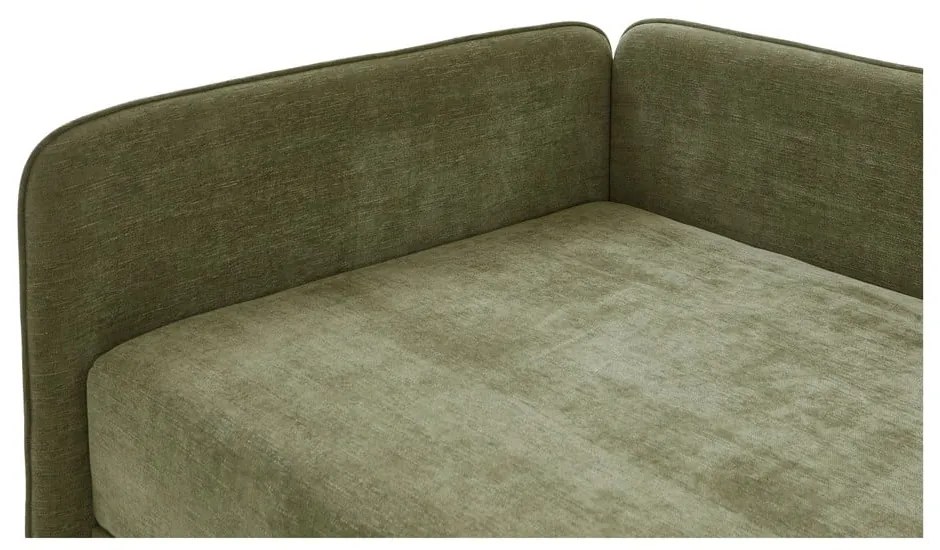 Zöld kárpitozott ágyneműtartós egyszemélyes ágy 120x200 cm Kiruna – Meise Möbel