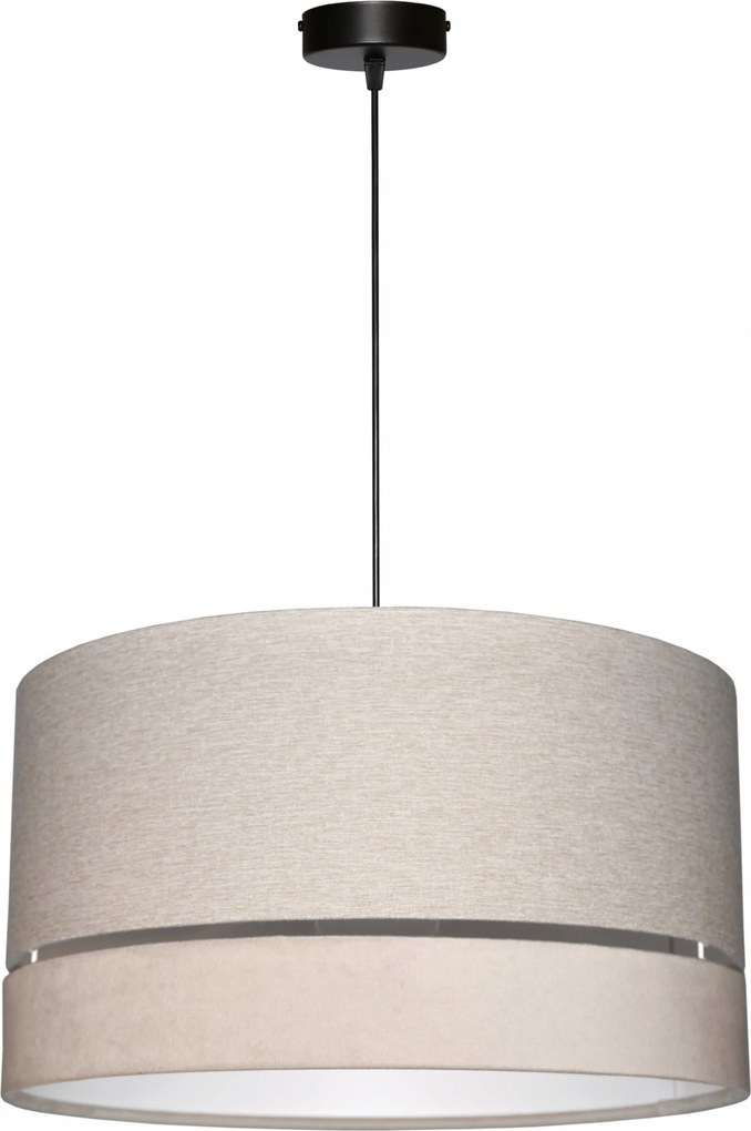 Mennyezeti Függő Lámpa Túlnyúló Csillár Lámpabúra E27 40/22 cm E27 Bézs Avola