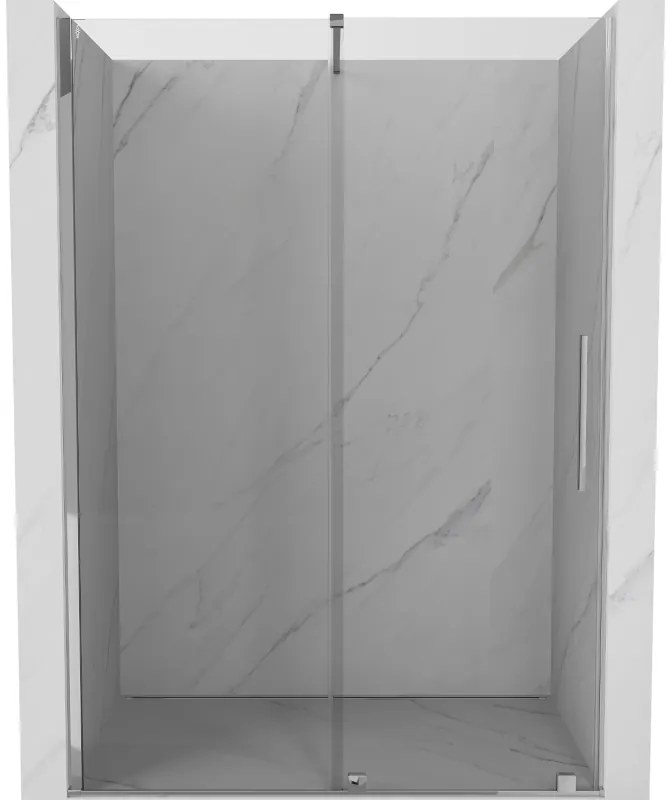 Mexen Velar, nyitható tolóajtó 160x200 cm, 8mm átlátszó üveg, króm profil, 871-160-000-01-01