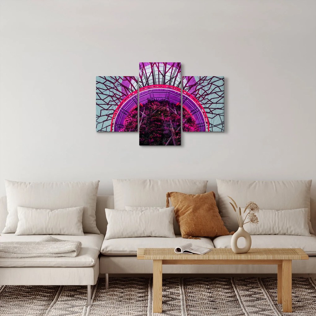 Absztrakt kép - lila ágak (90x60 cm)