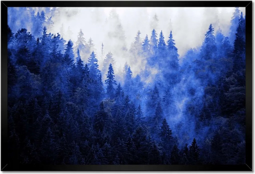 Poszterek keretben 60x40 Kék táj Hegyek