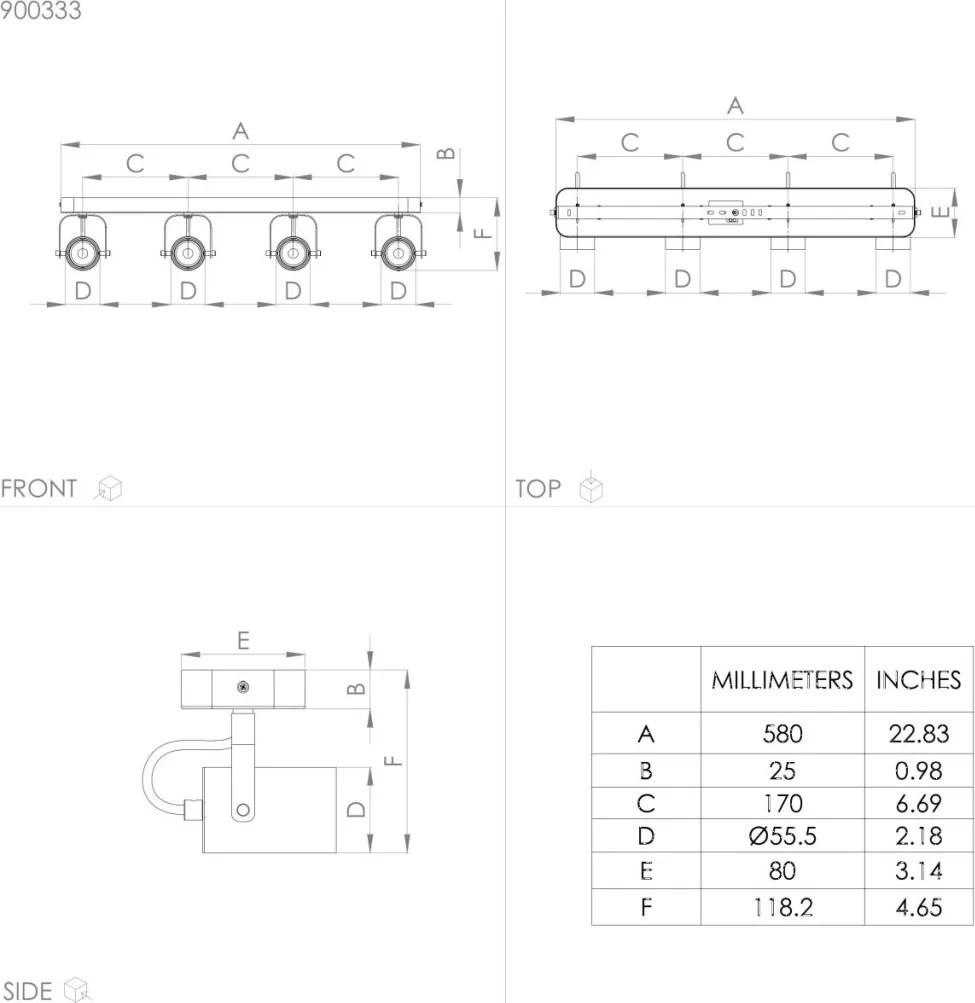 Eglo SOREGO 900333 Spotlámpa 4x3W/GU10 IP20
