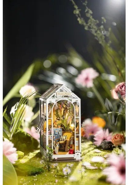 RoboTime - LED Könyvtámasz Kert ház 3D puzzle 2xAAA