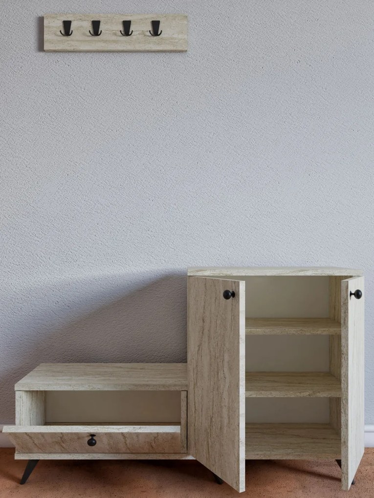 Evva előszobafal, travertin, 60 cm