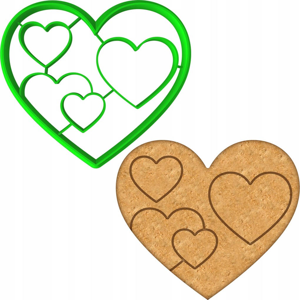 Mézeskalács lyukasztó Nagymama Napjára Nagypapa Valentin nap Szív 8cm