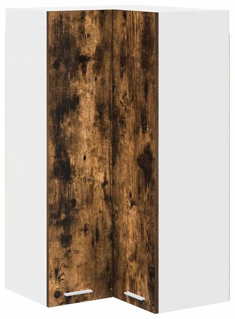 Függő szekrény Riga Füstölt tölgy és fehér 57 x 57 x 100 cm