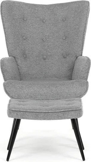 Relaxációs fotel, szürke, bársony kárpit, AK-303 GREY2