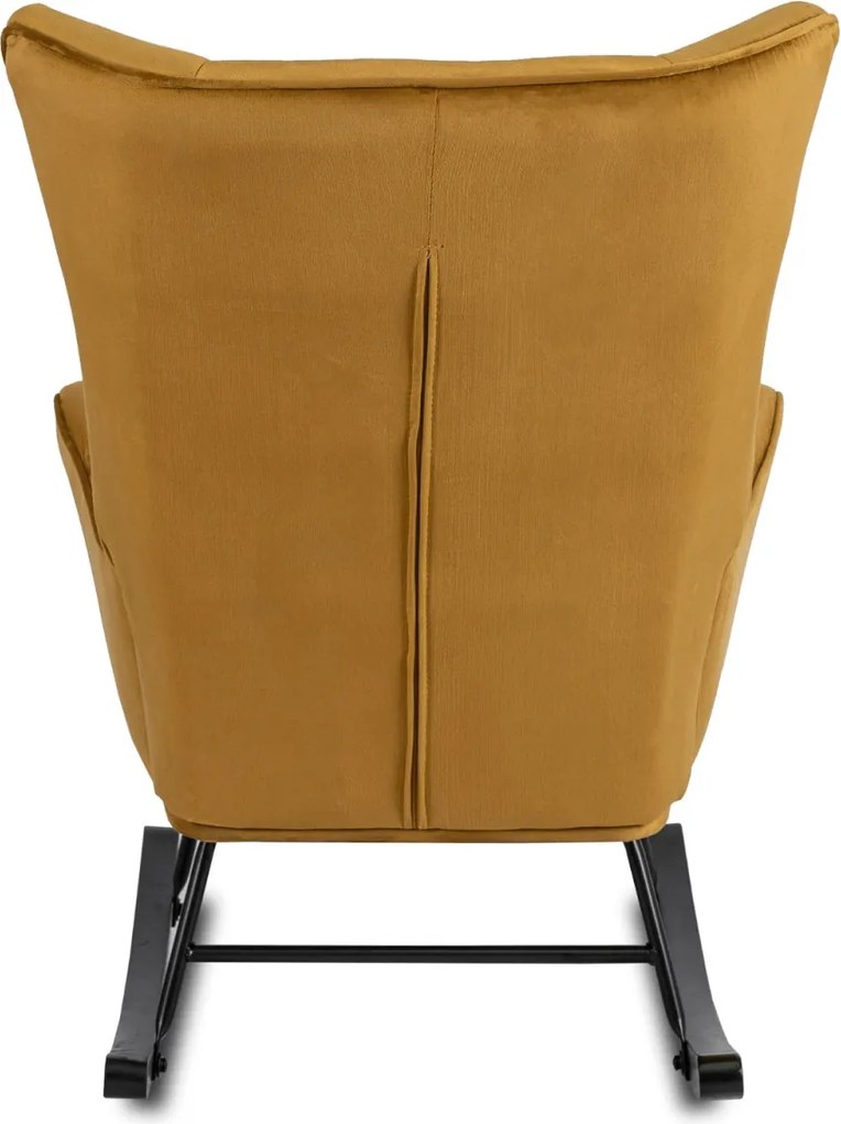 Hintafotel mustársárga bársony kárpittal – JACKSON