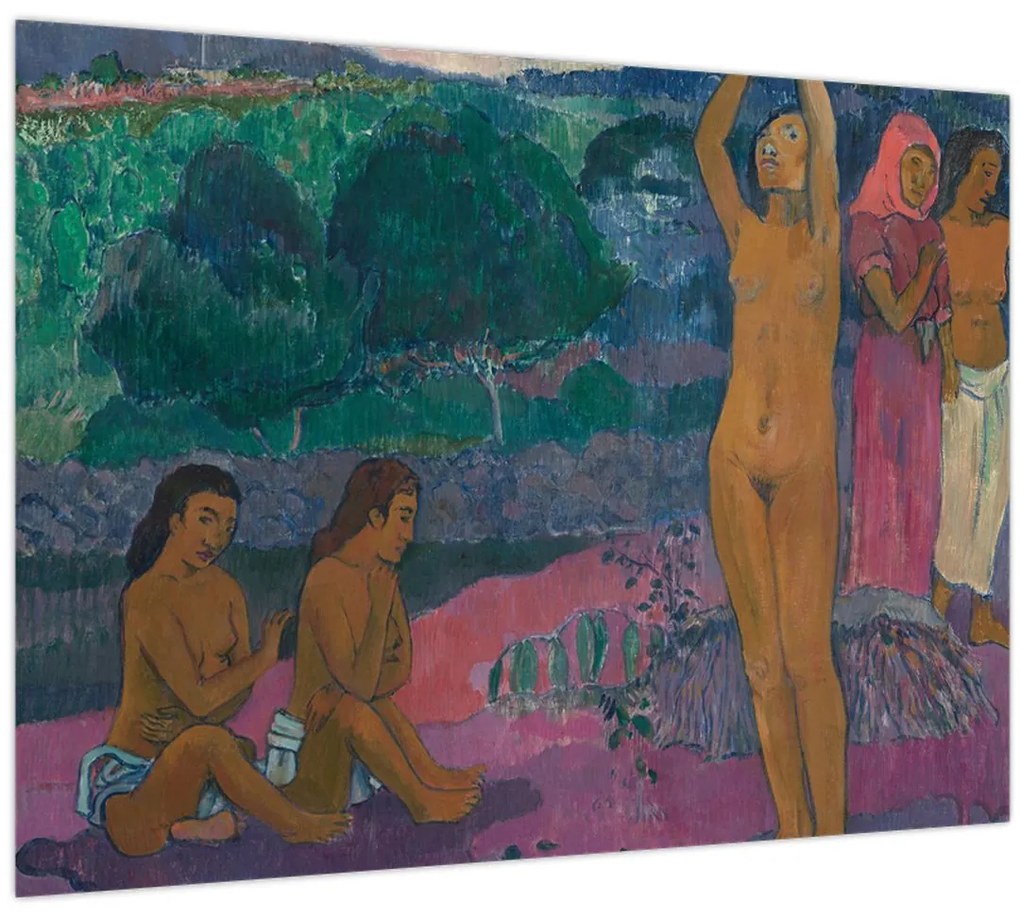 Üveg kép - Paul Gauguin, The Invocation, reprodukciók (70x50 cm)