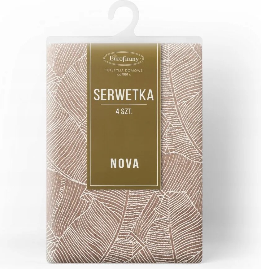 Abrosz dekorációs szalvéta Isla 30x40 Eurofirany sötét bézs