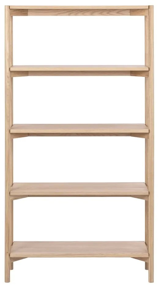 Natúr színű könyvespolc tölgyfa dekorral 86x160x30 cm Braidwood – Actona