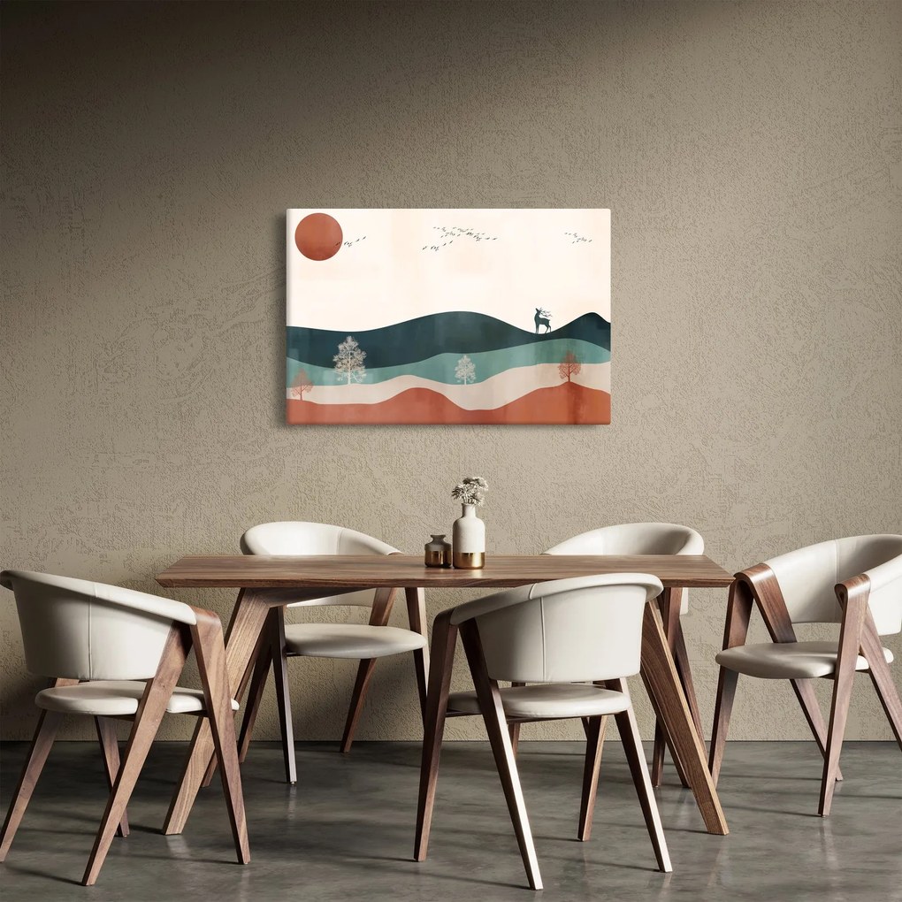 Kép - Illusztrált tájkép (90x60 cm)