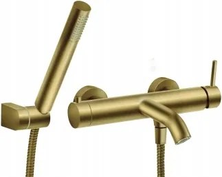 Ferro Kádtöltő Csaptelep Ciriculus Zuhanyszettel, Szálcsiszolt Arany