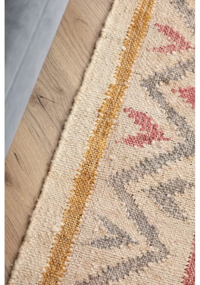 Krémszínű kézi szövésű juta szőnyeg 200x300 cm Roya Imani – Elle Decoration