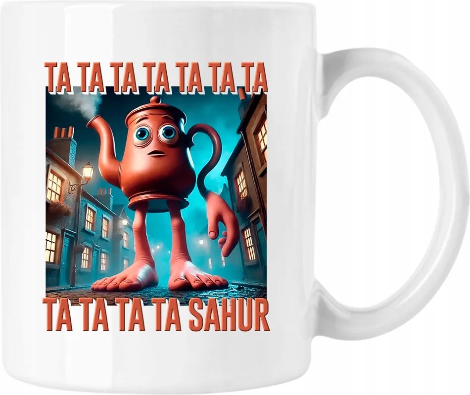 Bögre brainrot tatata sahur Fehér 330ml