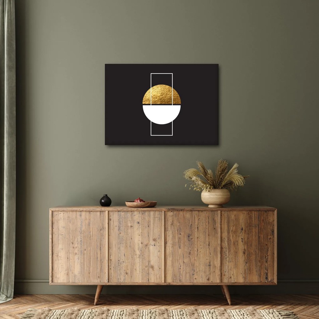 Kép - Absztrakció arany és fekete N⁰1 (70x50 cm)