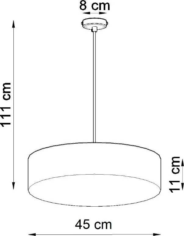 Fekete függőlámpa Atis – Sollux