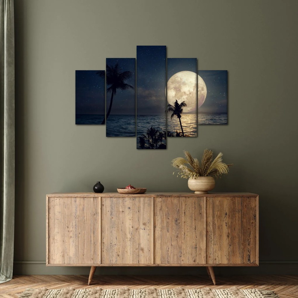 Kép - Strand teliholddal (150x105 cm)