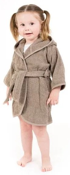 Szürke pamut gyerek fürdőköpeny, méret 0-12 hónapos korig - Tiseco Home Studio