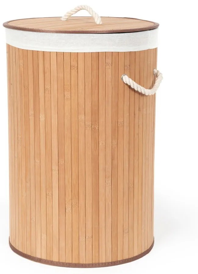 Round kerek bambusz szennyeskosár - Compactor